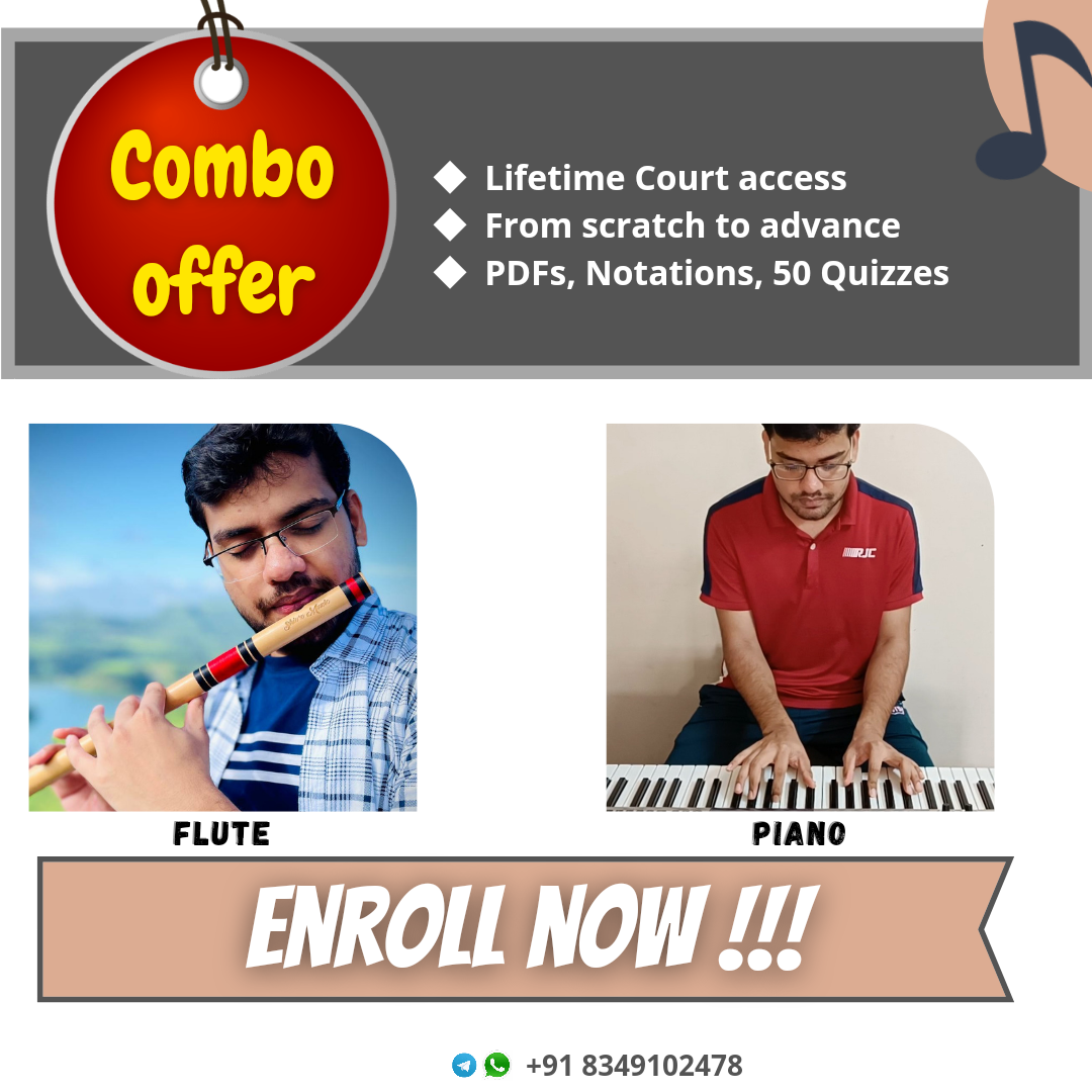 2 Beginner Courses (Flute + Piano)