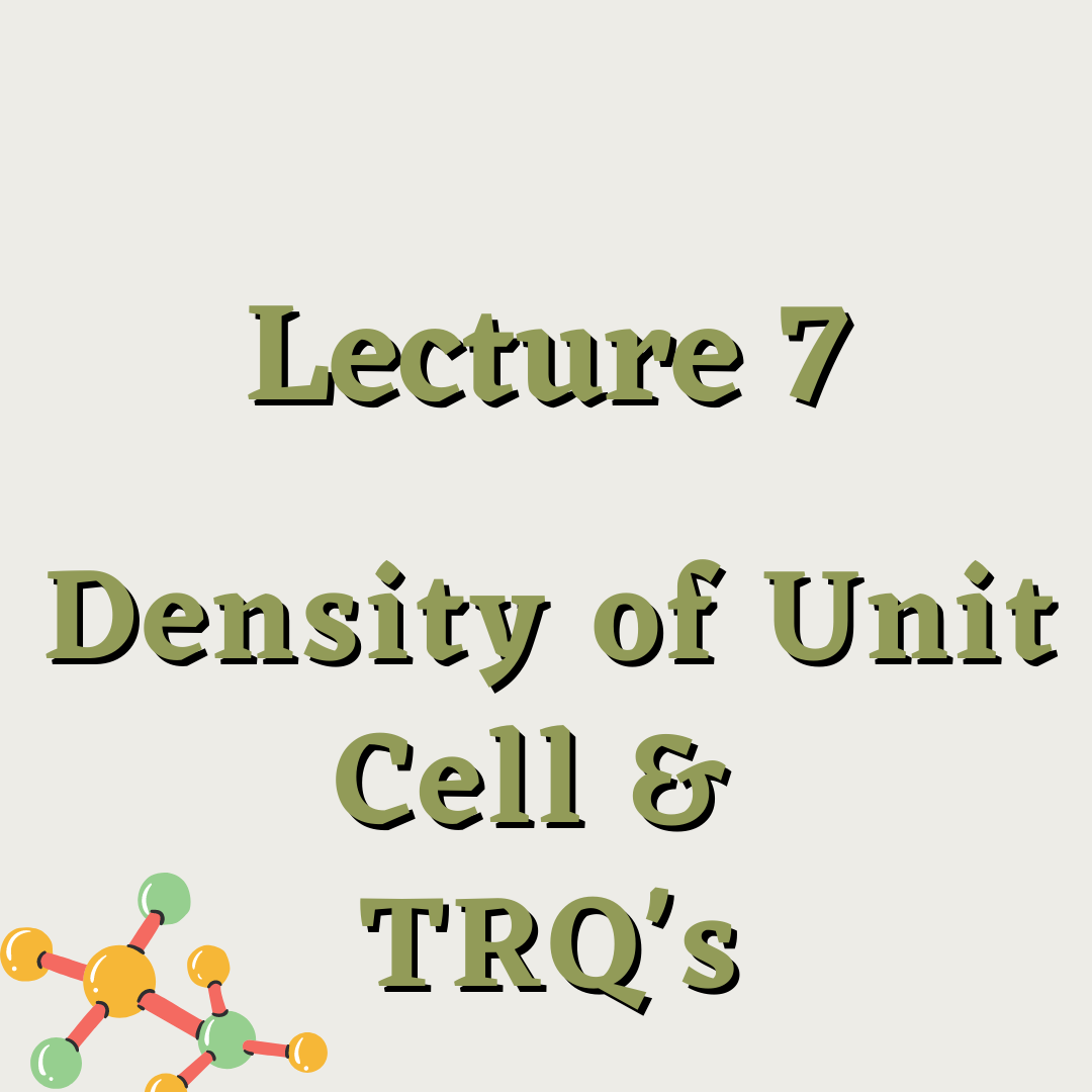 Lecture 7 - Animation Class of SCC, BCC & FCC