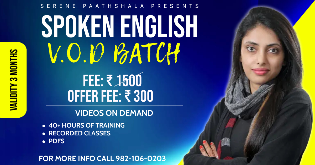 SPOKEN ENGLISH V.O.D Batch 2025