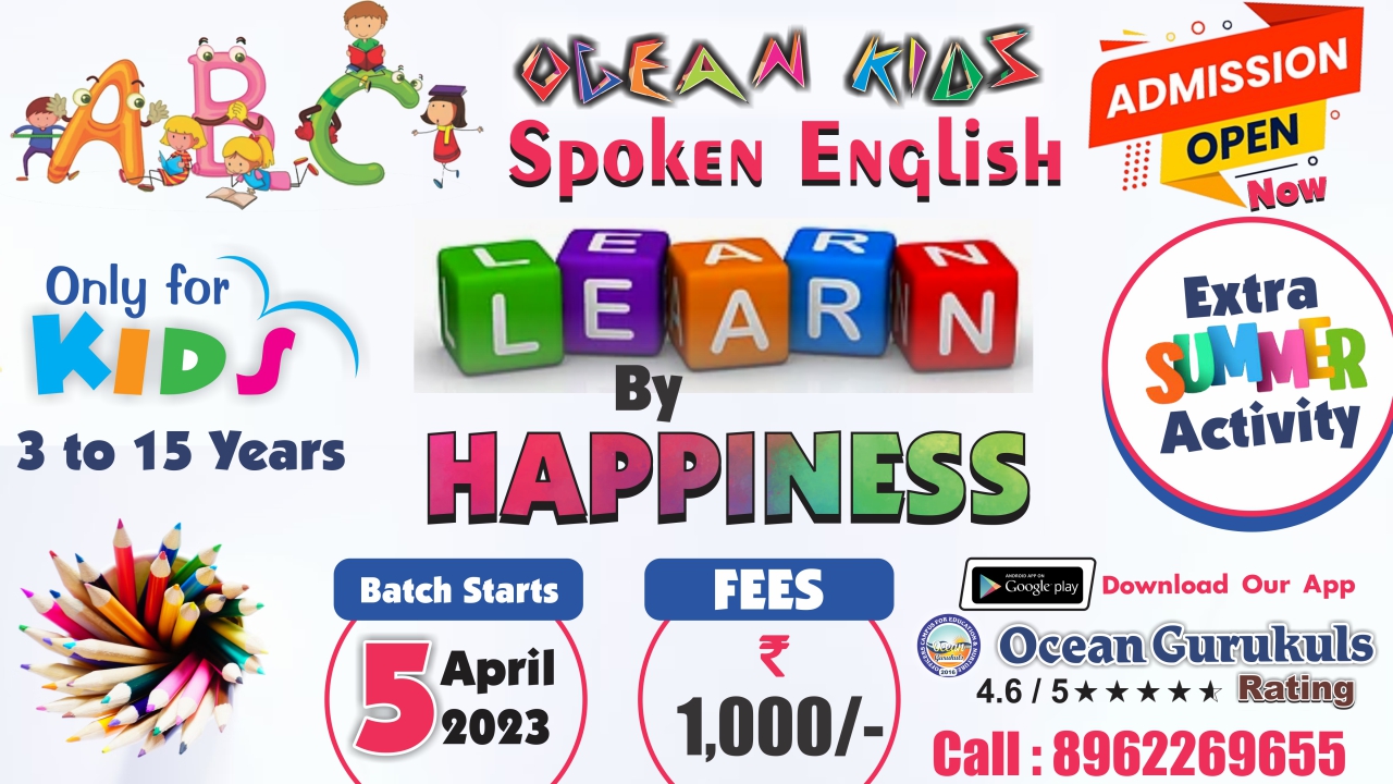 OCEAN KIDS BATCH - SPOKEN ENGLISH ( From 5th April 2023 )