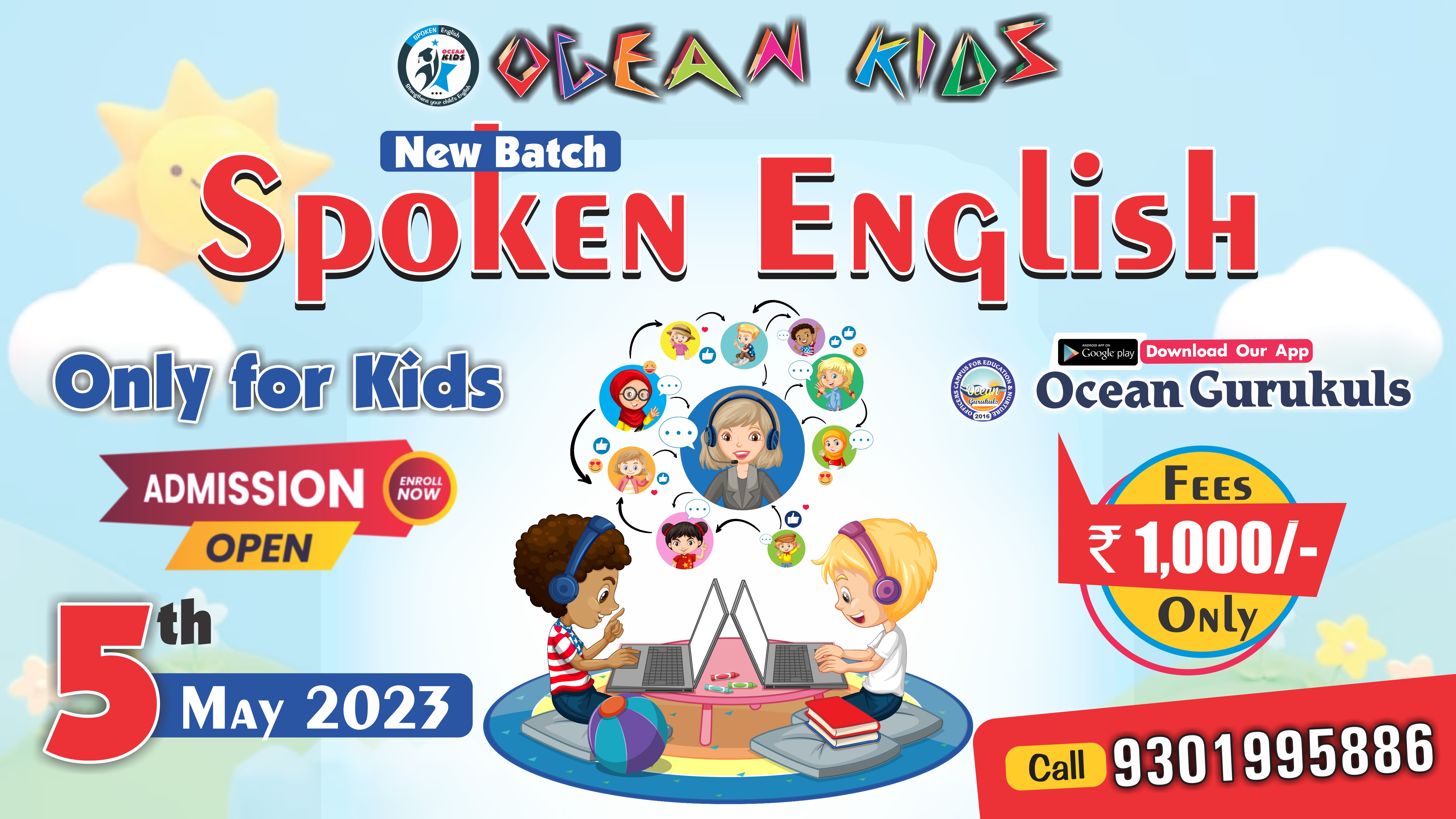 OCEAN KIDS BATCH - SPOKEN ENGLISH ( From 5th May 2023 )