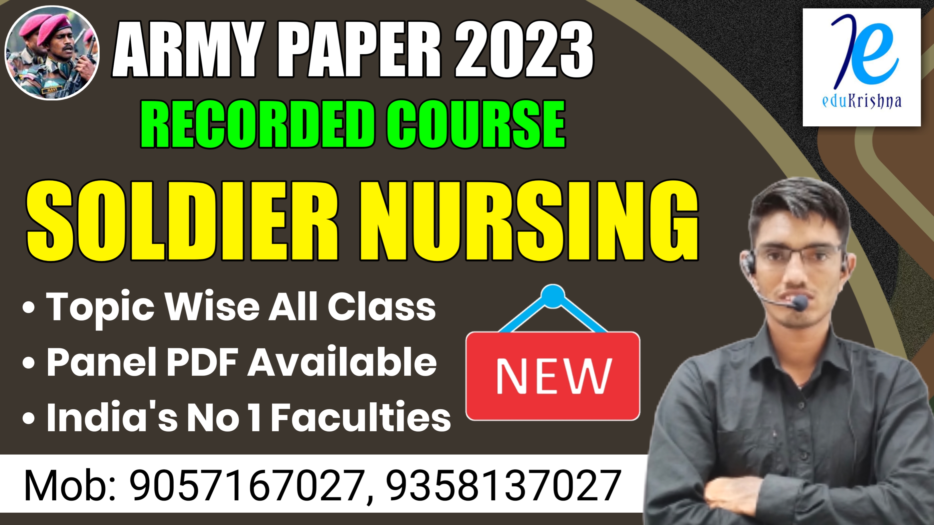 ARMY NURSING ASSISTANT RECORDED  COURSE  (ARMYNA2023-24)