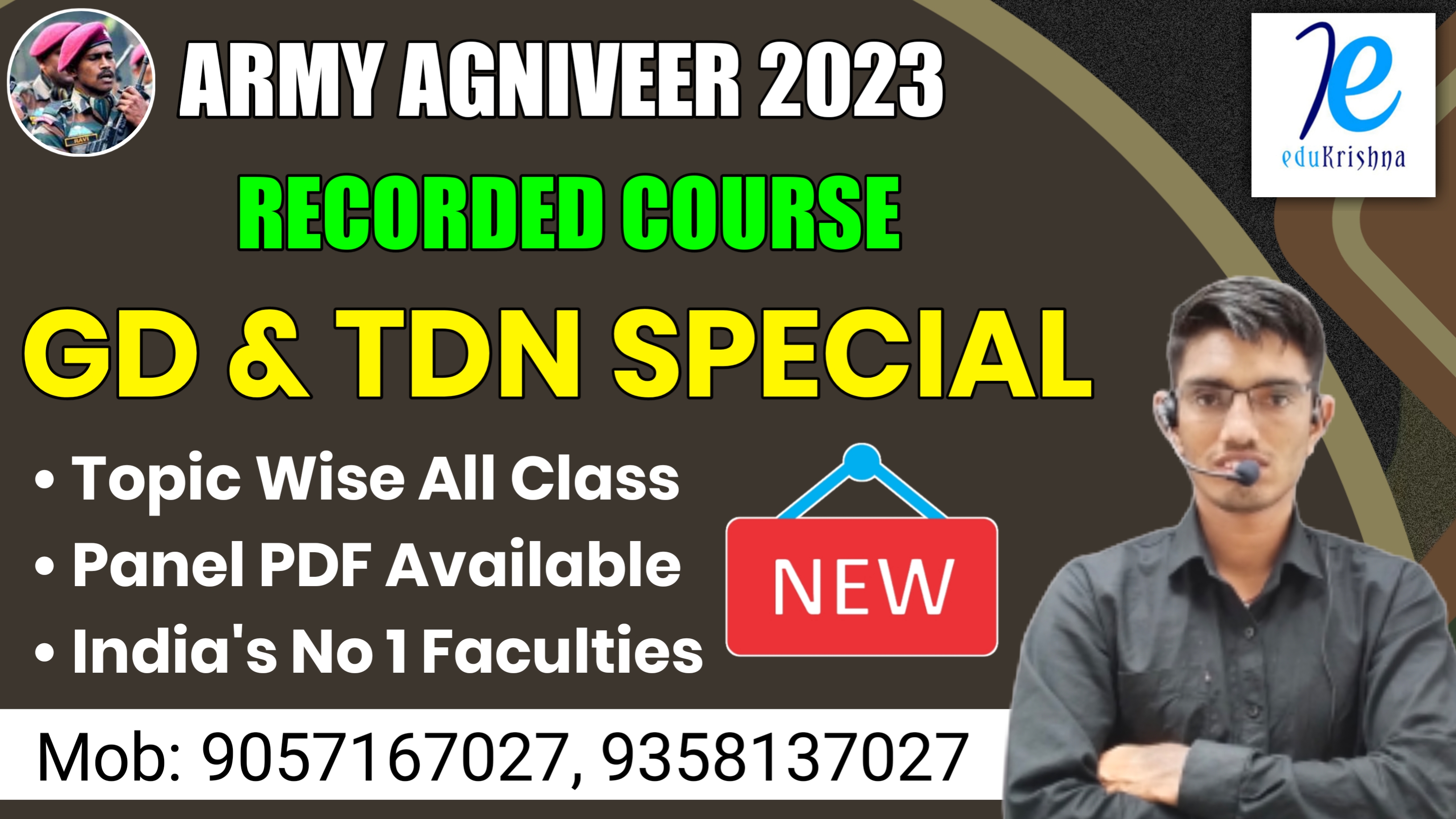 ARMY AGNIVEER GD & TDN TOPIC WISE FOUNDATION COURSE  (Course ID : ARMYGD2023-24)