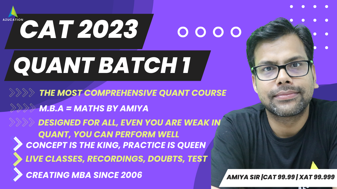 CAT 2023 Quant Batch 