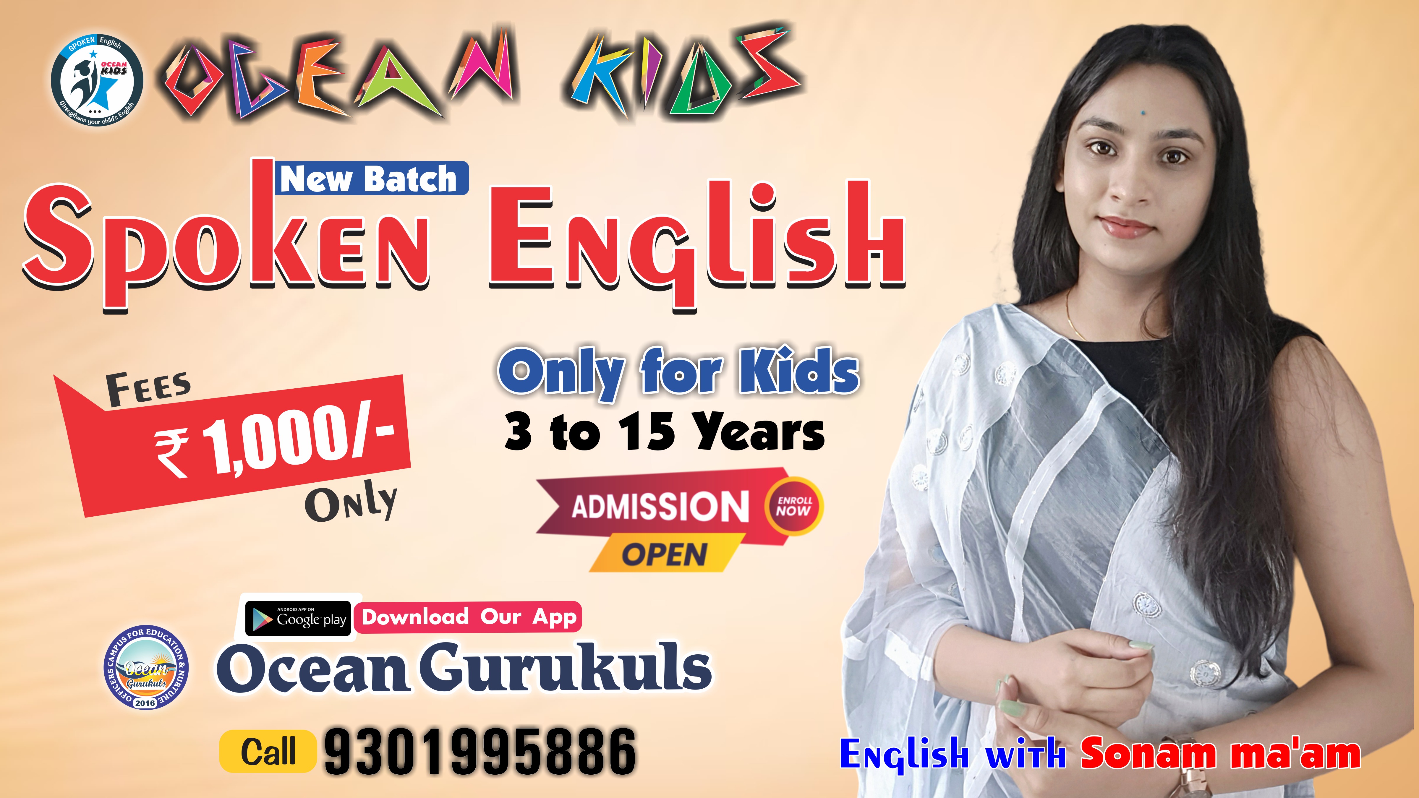OCEAN KIDS BATCH - SPOKEN ENGLISH ( July 2023 )