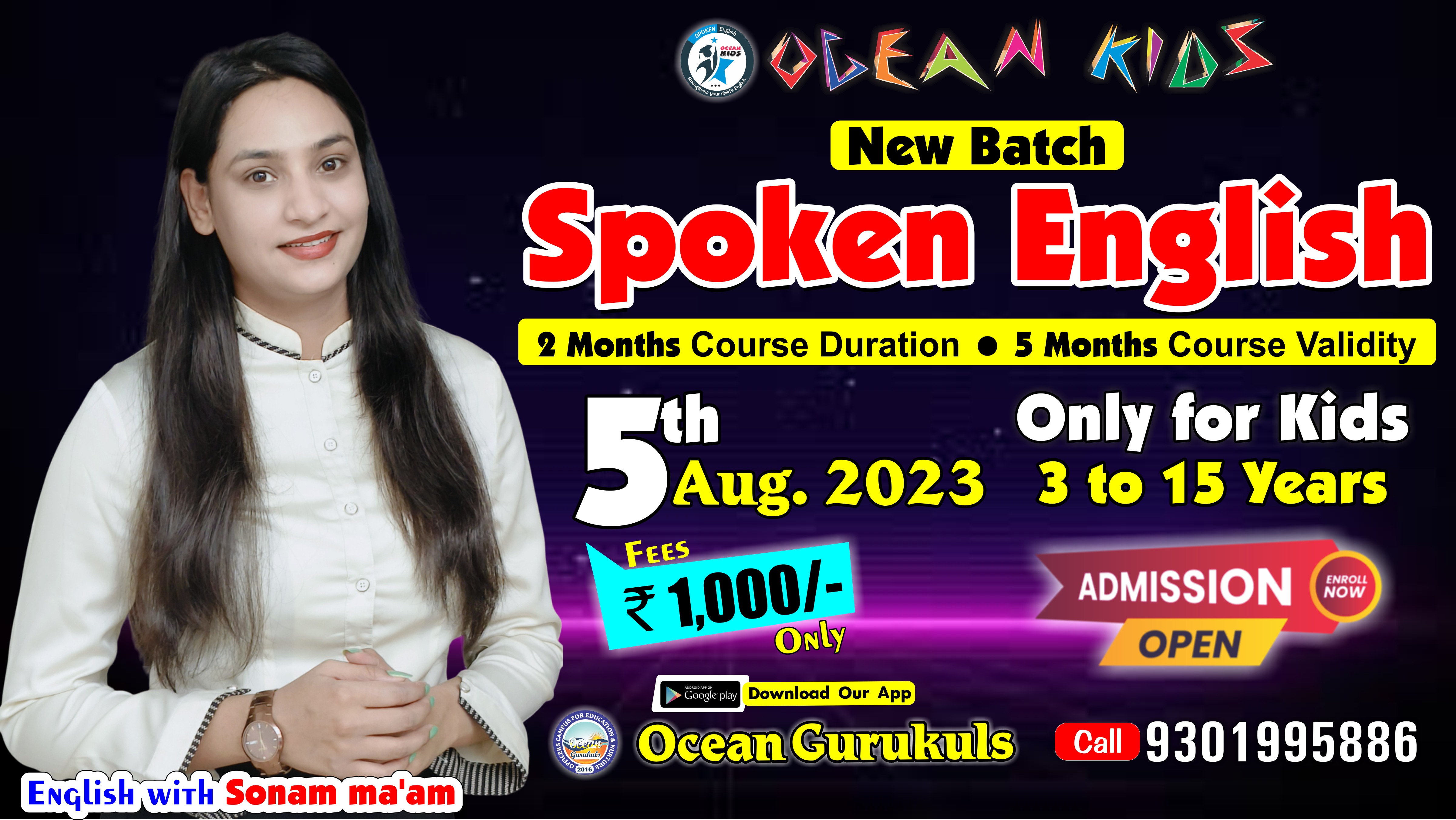NEW OCEAN KIDS BATCH - SPOKEN ENGLISH ( 5th August 2023 )