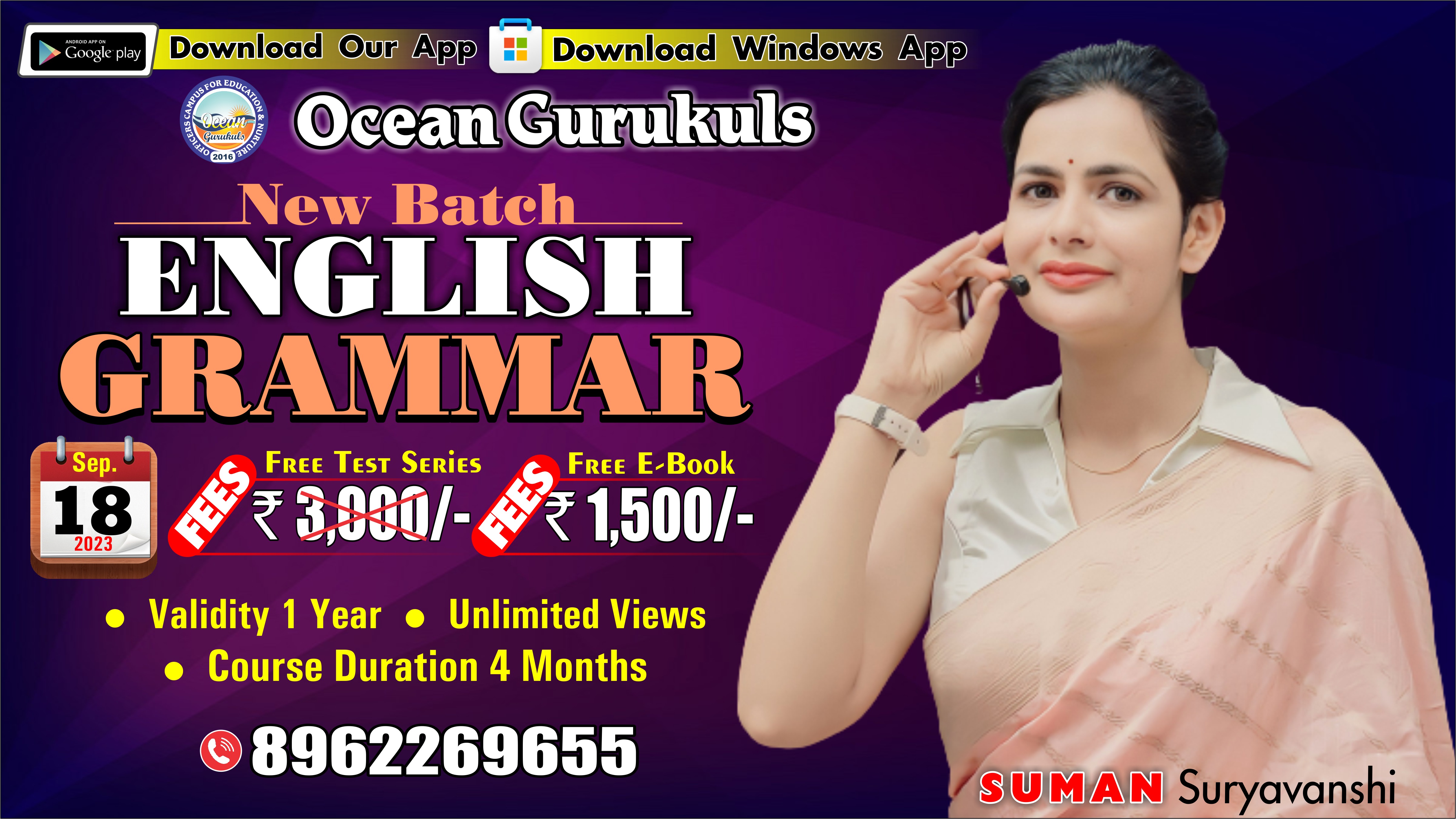 ENGLISH GRAMMAR BY SUMAN MA'AM (FROM 18th September 2023)