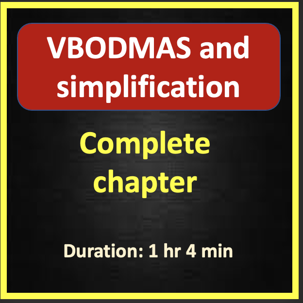 VBODMAS and other simplification