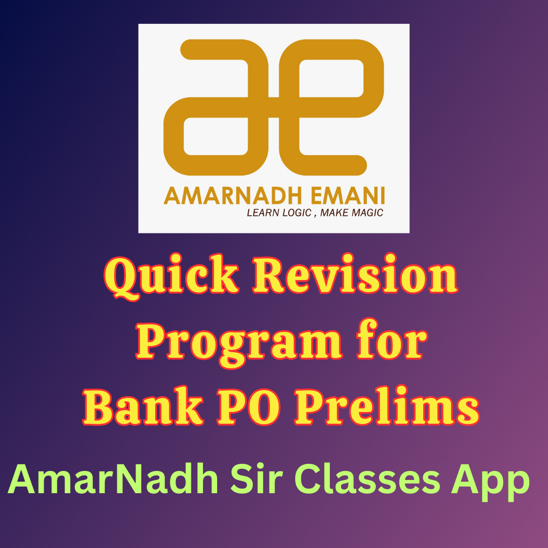 Arithmetic & Reasoning for Bank PO Prelims