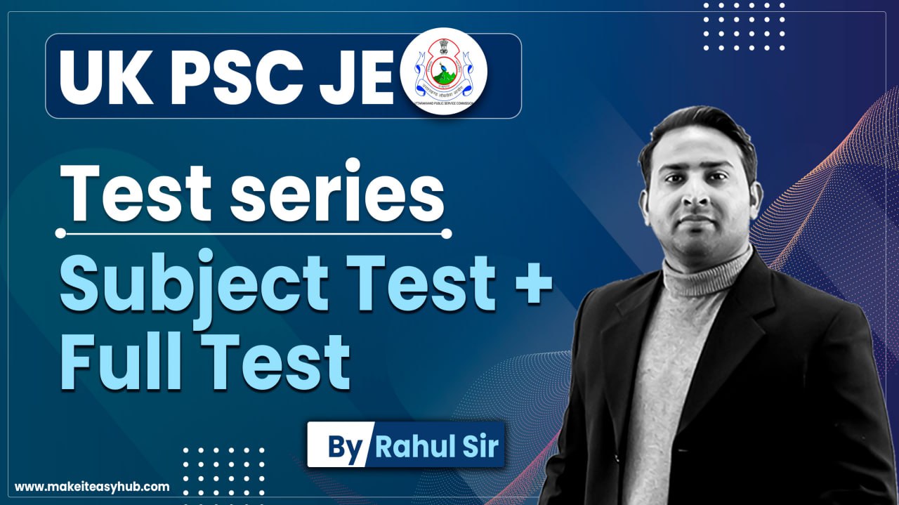 UKPSC JE 2023 Test Series