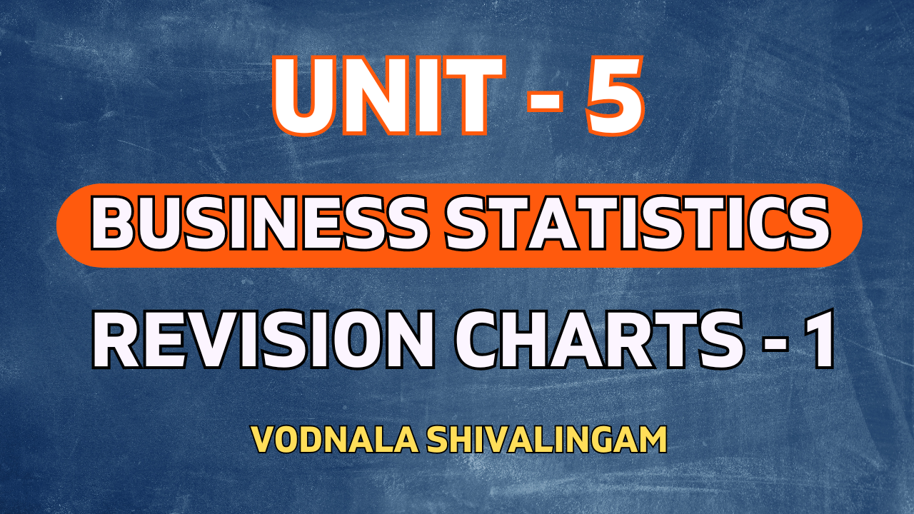 Unit 5 - Business Statistics Revision Charts - 1