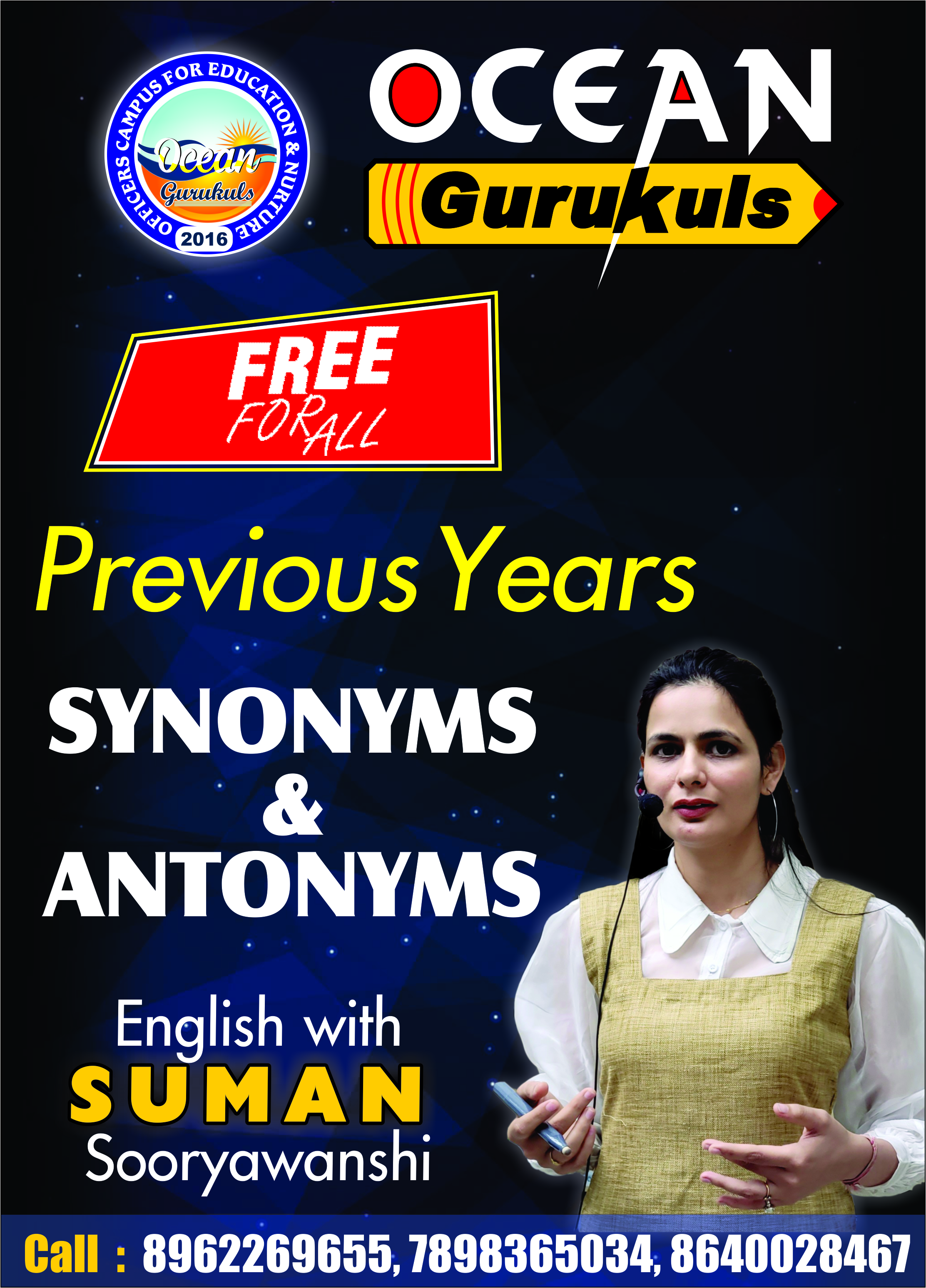 Previous Years Synonyms & Antonyms E-book