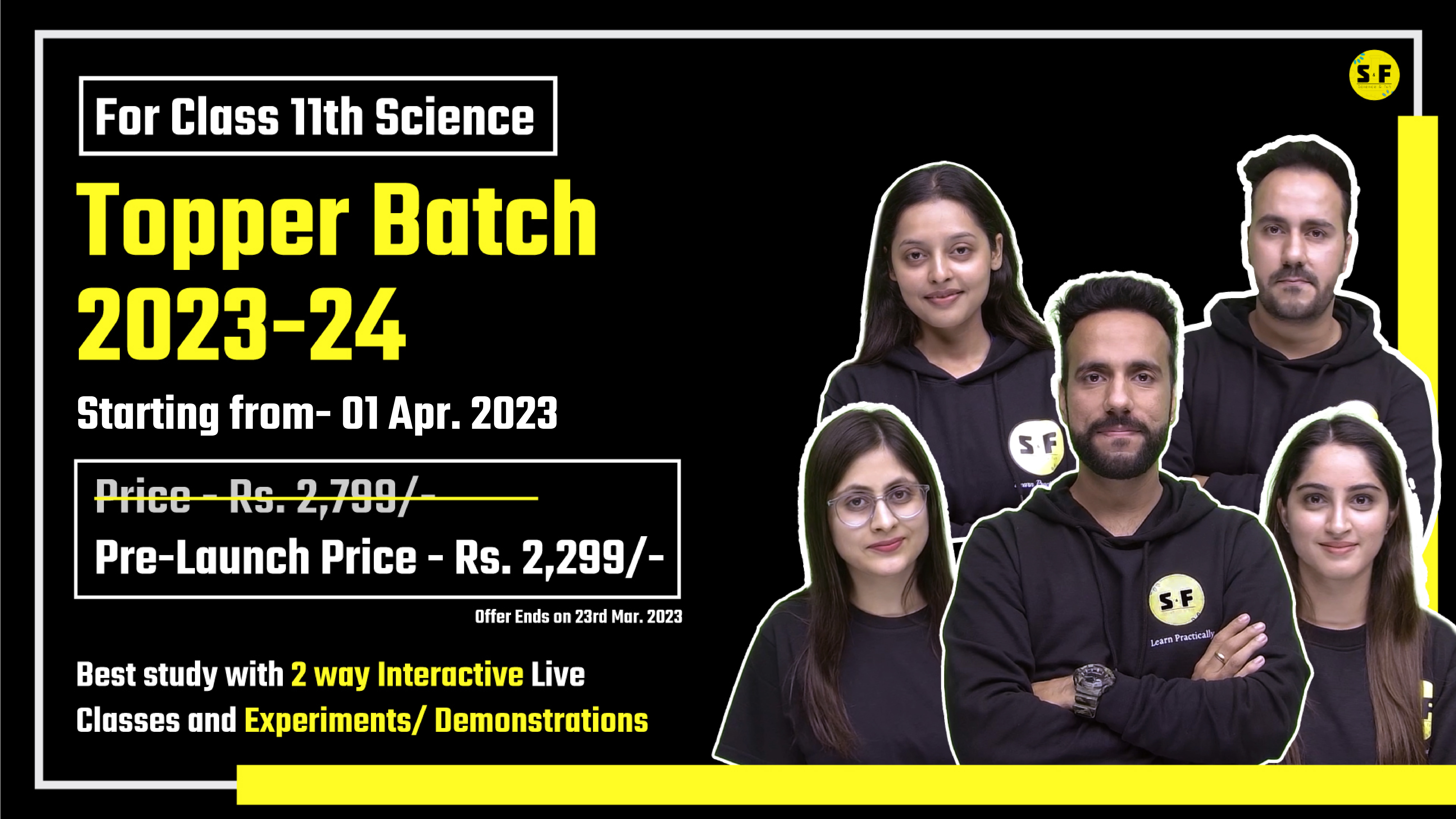 Topper Batch Class 11th (Science) 
