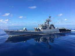 In a notable display of maritime cooperation, the guided missile corvette INS Kulish made its presence felt during Singapore’s 77th Independence Day festivities. As part of its ongoing engagement in the multinational SEACAT 2023 exercise, the crew and officers of INS Kulish celebrated the occasion at the High Commission of India in Singapore